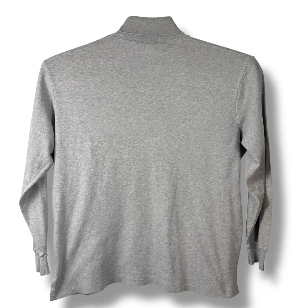 Polo‎ Ralph Lauren Turtleneck Men Large Grey Cotton USA Made Vintage Pony Logo